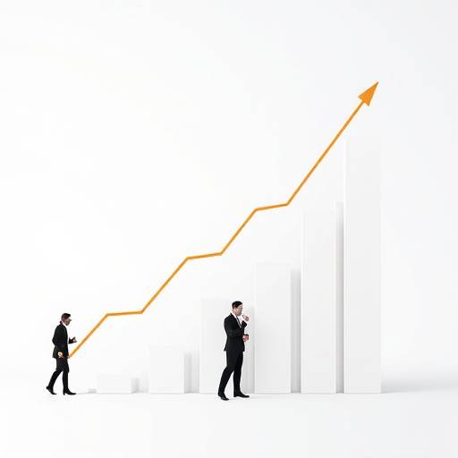 A financial chart showing positive growth over time, representing successful goal achievement