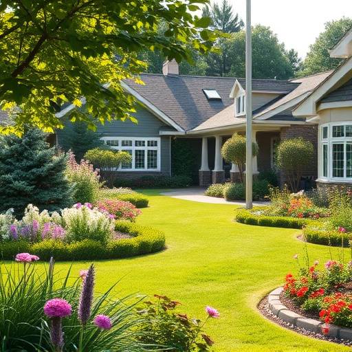 A serene image of a retirement home with well-maintained gardens, representing the desired outcome of future planning.