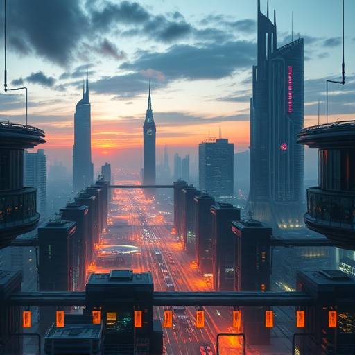Futuristic city skyline representing the concept of future planning.