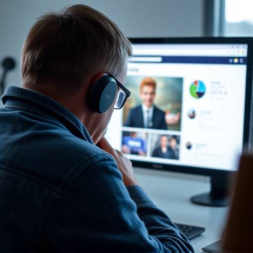 Illustration of a person using a screen reader to access a website